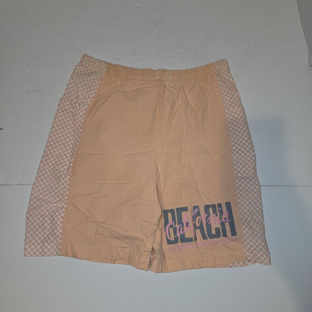 Vintage Surf Style Swim Trunks Men’s Small Pastel Peach USA Beach Shorts #246